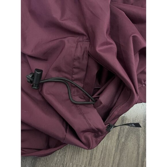 Vintage Adidas Windbreaker Jacket Mens Medium Maroon Hood Pullover Vented - Picture 5 of 8